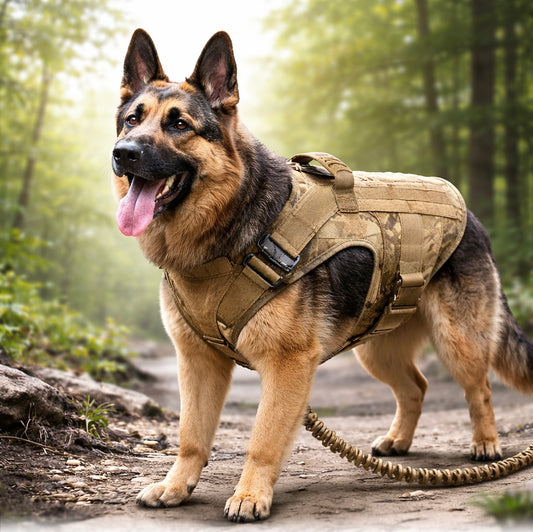 Heavy-Duty Tactical Dog Harness & Shock-Absorbing Leash | Petluro