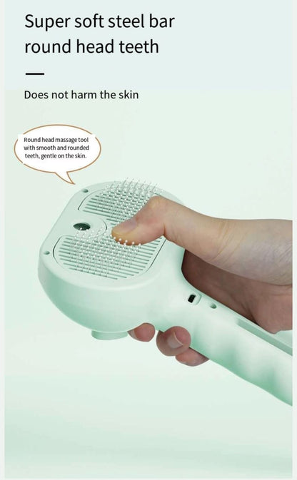 Steam Pet Grooming Brush – Self Cleaning Deshedding Brush for Cats & Dogs | Petluro