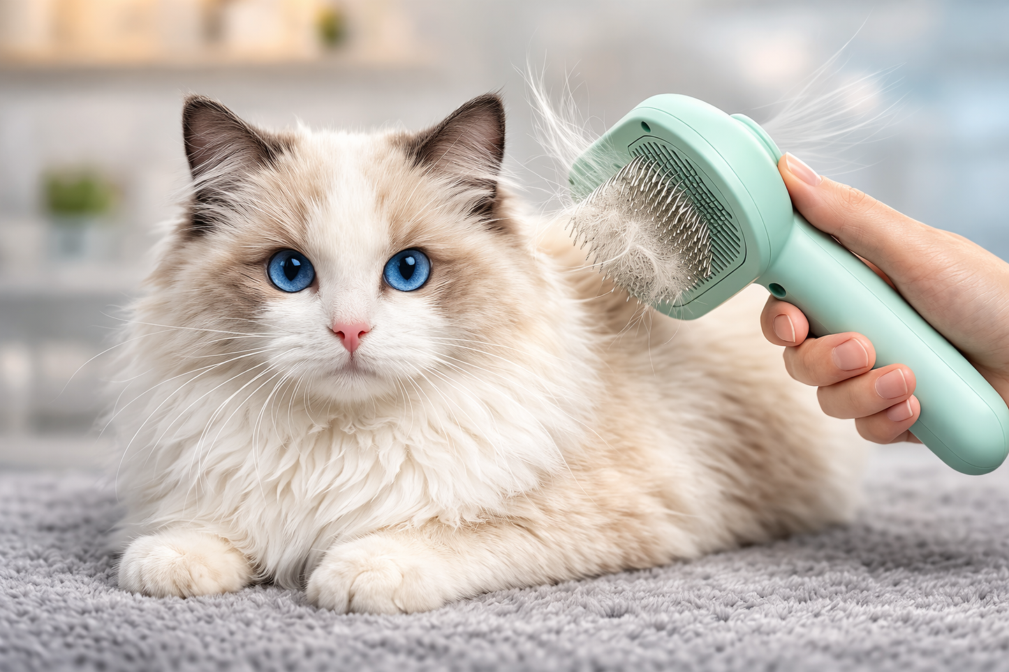 Steam Pet Grooming Brush – Self Cleaning Deshedding Brush for Cats & Dogs | Petluro