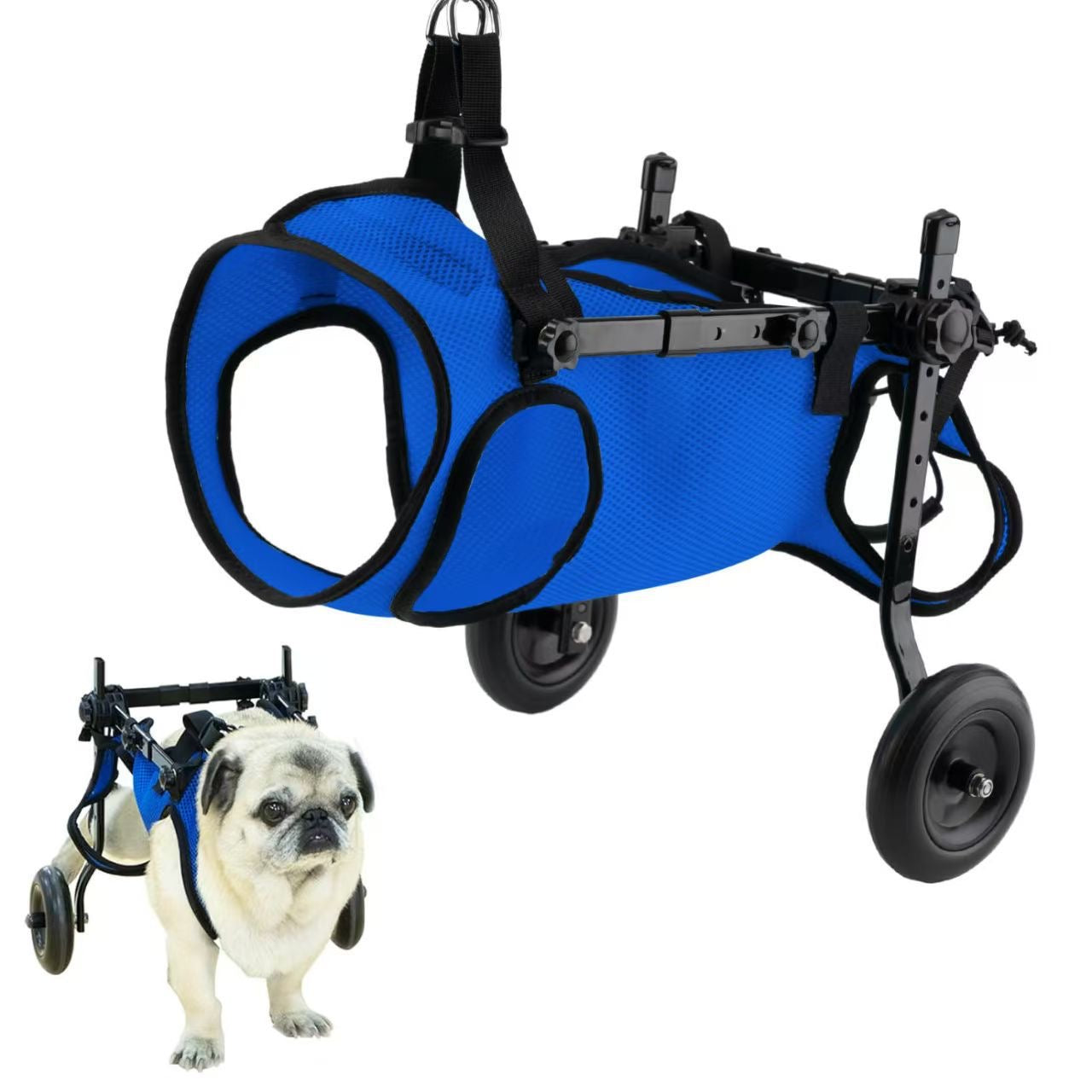 Adjustable Dog Wheelchair – Pet Mobility Cart for Disabled Dogs & Cats | Petluro