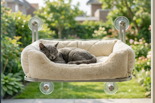 Premium Cat Window Hammock – Luxury Window Perch Bed for Cats | Petluro